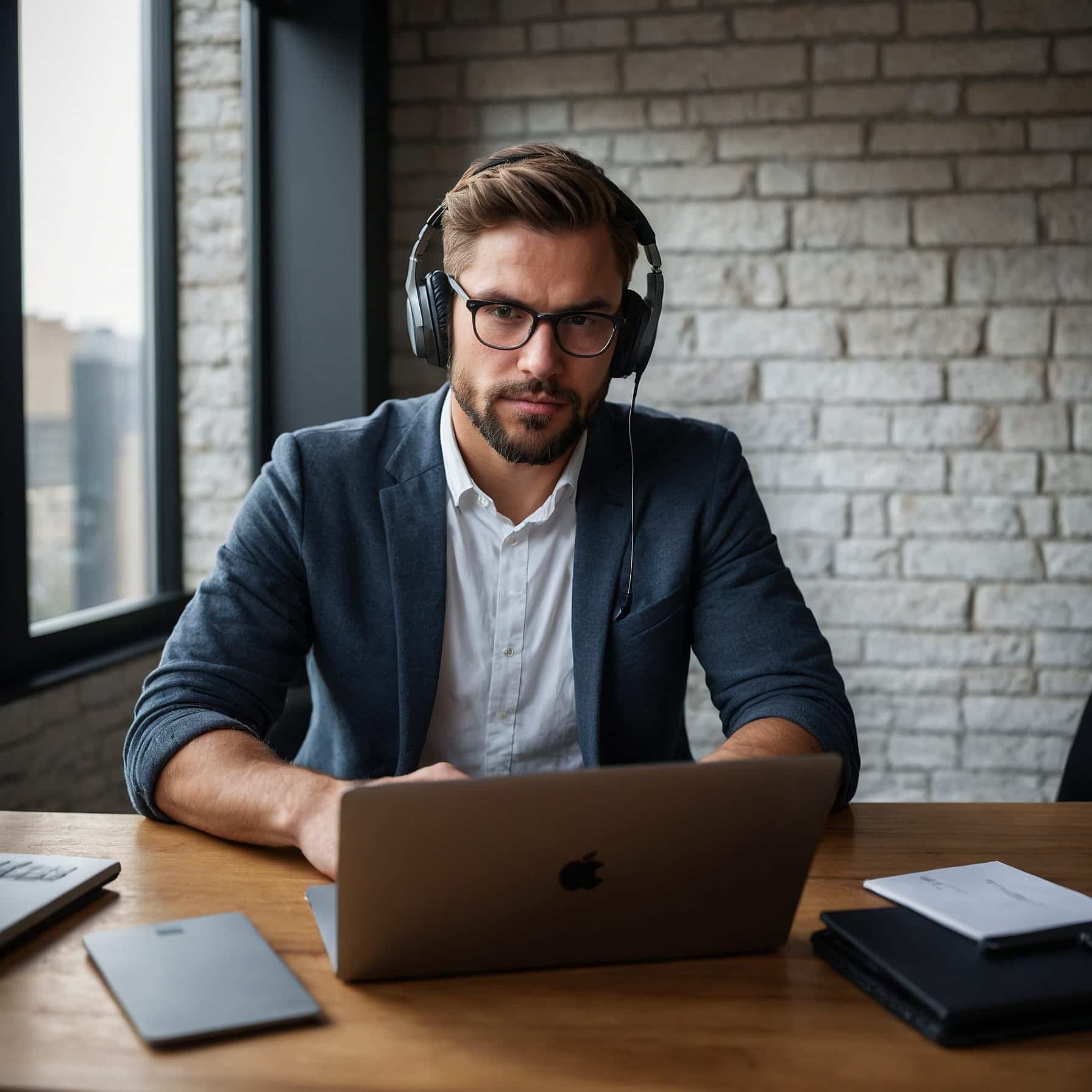 Leonardo Kino XL Realistic stock photo of a person in a modern 0